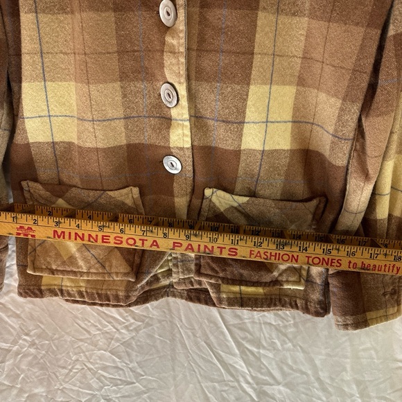 Vintage Western Star Wool Shacket Women Tan/Brown Button Front Cowgirl - Picture 4 of 9
